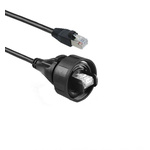 Bulgin Cat5e Male RJ45 to Male RJ45 Ethernet Cable, STP, Black, 5m