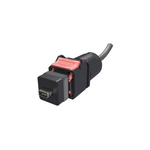 Amphenol ICC Cat6a ix Industrial to Unterminated Ethernet Cable, Shielded, Black, 1m