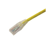 Amphenol Industrial Cat6 RJ45 to RJ45 Ethernet Cable, Unshielded, Yellow, 2m