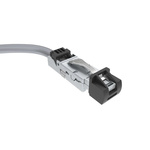 Amphenol Communications Solutions Cat6a Straight Male RJ45 to Straight Male Pigtail Ethernet Cable, Black Thermoplastic