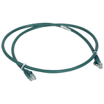 Legrand Cat6 Straight RJ45 to Straight RJ45 Ethernet Cable, U/UTP, Green, 2m