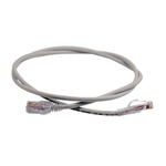Polyco Healthline Cat6 Straight Male RJ45 to Straight Male RJ45 Ethernet Cable, Unshielded, Grey LSZH Sheath, 2m