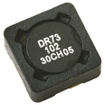 DR73-330-R | Cooper Bussmann, DR, 73 Shielded Wire-wound SMD Inductor with a Ferrite Core, 33 μH ±20% Wire-Wound 1.35A Idc