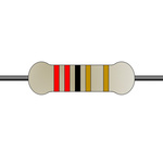 Yageo 22Ω Carbon Film Fixed Resistor 1/4W 5% CFR-25JT-52-22R