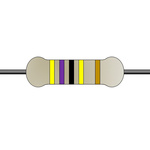 Yageo 4.7MΩ Metal Film Resistor 1/4W 5% HHV-25JT-52-4M7