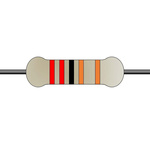 Yageo 2.2kΩ Metal Film Fixed Resistor 0.4W ±1% MF0204FTE52-2K2