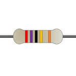 Yageo 270kΩ Metal Film Fixed Resistor 0.6W ±1% MF0207FTE52-270K