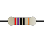 Yageo 270Ω Metal Film Fixed Resistor 0.6W ±1% MF0207FTE52-270R