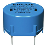 EPCOS 2.2 mH ±30% Ferrite Power Line Choke, 2A Idc, 130mΩ Rdc 250 V ac, B82721A