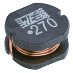 Wurth, WE-PD2 Unshielded Wire-wound SMD Inductor with a Ferrite Core, 100 μH ±10% Wire-Wound 770mA Idc