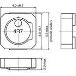 TDK, VLCF, 4020 Shielded Wire-wound SMD Inductor with a Ferrite Core, 47 μH ±20% Wire-Wound 560mA Idc