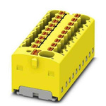 1047423 | Phoenix Contact Distribution Block, 19 Way, 2.5mm², 17.5A, 450 V, Yellow
