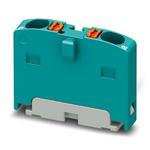 1082538 | Distribution Block, 2 Way, 2.5mm², 17.5A, 450 V, Turquoise