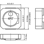 TDK, VLCF, 4018 Shielded Wire-wound SMD Inductor with a Ferrite Core, 47 μH ±20% Wire-Wound 620mA Idc