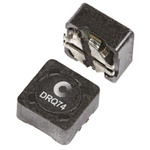 Cooper Bussmann, DRQ, 74 Shielded Wire-wound SMD Inductor with a Ferrite Core, 4.7 μH ±20% Wire-Wound 4.37A Idc