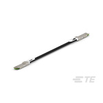 TE Connectivity QSFP-DD to QSFP-DD Ethernet Cable, Black PVC Sheath, 500mm