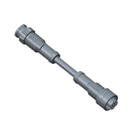 Amphenol Male X-Lok A Size to Male RJ45 Ethernet Cable, 500mm