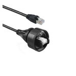 Bulgin Cat5e Male RJ45 to Male RJ45 Ethernet Cable, STP, Black, 2m