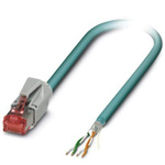 Phoenix Contact Cat5e Straight Male RJ45 to Unterminated Ethernet Cable, Blue, 1m