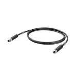 Weidmuller Male SPE to SPE Ethernet Cable, Copper Braid, Black, 2m