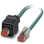 Phoenix Contact Cat5e Straight Male RJ45 to Straight Male RJ45 Ethernet Cable, Shielded, Blue, 5m