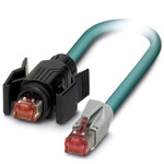 Phoenix Contact Cat5 Straight Male RJ45 to Straight RJ45 Ethernet Cable, Shielded, Blue, 5m