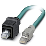 Phoenix Contact Cat5 Straight Male RJ45 to Straight RJ45 Ethernet Cable, Shielded, Blue, 2m