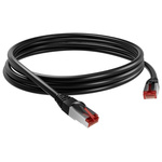 AXINDUS Cat6a Male RJ45 to RJ45 Ethernet Cable, S/FTP, Black, 5m