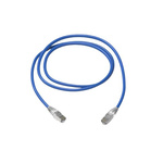 Amphenol Industrial Cat6a RJ45 to RJ45 Ethernet Cable, S/FTP, Blue, 3m