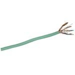 Decelect Cat6a Ethernet Cable, Aluminium/Mylar Tape, Green, 500m