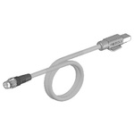 Omron Cat5e M12 to RJ45 Ethernet Cable, None, Light Blue, 1m