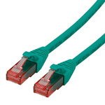 Roline Cat6a Straight Male RJ45 to Straight Male RJ45 Ethernet Cable, UTP, Green LSZH Sheath, 1.5m