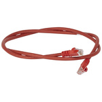 Legrand Cat6 Straight RJ45 to Straight RJ45 Ethernet Cable, U/UTP, Red, 3m