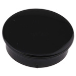 RS PRO Potentiometer Knob Cap, Black, 21mm Shaft, For Use With Collet Knob