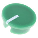 RS PRO Potentiometer Knob Cap, 19mm Knob Diameter, Green, 6.4mm Shaft, For Use With Potentiometer