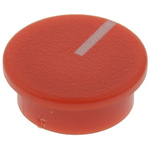 RS PRO Potentiometer Knob Cap, 19mm Knob Diameter, Red, 6.4mm Shaft, For Use With Potentiometer