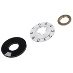 RS PRO Potentiometer Dial, 14mm Knob Diameter, Black, 6.35mm Shaft, For Use With 6.35mm Shafts