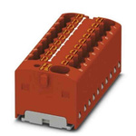1047420 | Phoenix Contact Distribution Block, 19 Way, 2.5mm², 17.5A, 450 V, Red