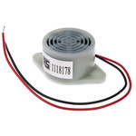 RS PRO 95dB Base Mount, Panel Mount Single Internal Magnetic Buzzer Component, 26.4 x 17.6mm, 7V dc Min, 12V dc Max