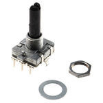 Alps Alpine 24 Pulse Incremental Mechanical Rotary Encoder with a 6 mm Flat Shaft, Through Hole