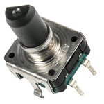 Alps Alpine 24 Pulse Mechanical Rotary Encoder Flat Shaft (Not Indexed), Through Hole