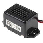 RS PRO 75dB Flange Mount Continuous Internal Magnetic Buzzer Component, 33.5 x 17 x 15.5mm, 9V dc Min, 15V dc Max
