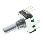 Bourns 18 Pulse Incremental Mechanical Rotary Encoder with a 6 mm Flat Shaft (Not Indexed), Through Hole