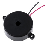 RS PRO 86dB Panel Mount Square Wave External Piezo Buzzer, 30 x 9.5mm, 30V ac Max