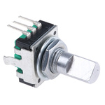 Bourns 24 Pulse Incremental Mechanical Rotary Encoder with a 6 mm Flat Shaft, Through Hole