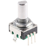 Bourns 24 Pulse Incremental Mechanical Rotary Encoder with a 6 mm Flat Shaft, Through Hole