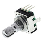 Bourns 24 Pulse Incremental Mechanical Rotary Encoder with a 6 mm Knurl Shaft (Indexed), Through Hole