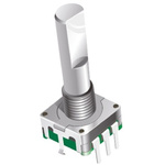 Bourns 24 Pulse Incremental Mechanical Rotary Encoder with a 6 mm Flat Shaft (Not Indexed), Through Hole