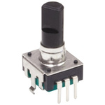 Bourns 24 Pulse Incremental Mechanical Rotary Encoder with a 6 mm Flat Shaft (Not Indexed), Through Hole