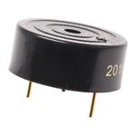 RS PRO 85dB Through Hole Continuous Internal Piezo Buzzer, 23.3 (Dia.) x 10.2mm, 3V dc Min, 20V dc Max